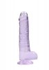 8 / 20 cm Realistic Dildo With Balls - Purple